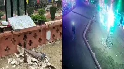 हरियाणा में तोड़ी गई जीसस की मूर्ति  उधर असम में बजरंग दल के लोगों ने क्रिसमस मना रहे लोगों को खदेड़ा