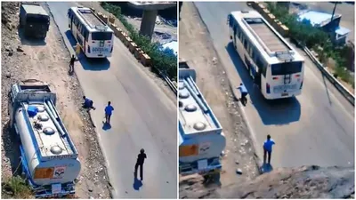 ब्रेक फेल होने पर चलती बस से कूदने लगे यात्री तो बचाने के दौड़ पड़े सेना के जवान  देखें वायरल वीडियो