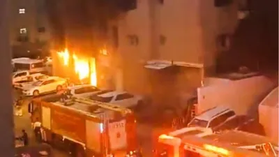 kuwait fire  कुवैत की एक इमारत में लगी भीषण आग  दावा  40 भारतीय मजदूरों की दर्दनाक मौत