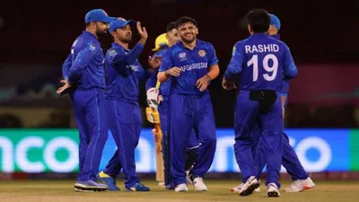 afg vs uga  अफगानिस्तान की यूगांडा के खिलाफ रिकॉर्ड जीत में केकेआर का बल्लेबाज चमका  फारूकी ने लिए 5 विकेट