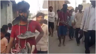 शादीशुदा महिला को भगा ले गया था गांव का लड़का  पकड़ में आने के बाद मिली तालिबानी सजा  देखें वीडियो