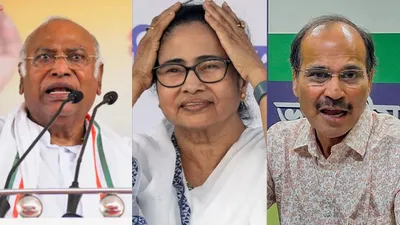 west bengal politics  अधीर और खड़गे के बीच तकरार से बढ़ा बवाल  ममता से नजदीकी के चलते कांग्रेस में सिर फुटौव्वल 
