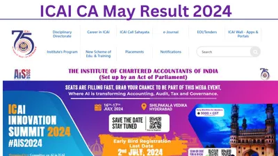 icai ca may result 2024 date  सीए इंटर फाइनल रिजल्ट 5 जुलाई को नहीं होगा जारी  अब किन तारीखों में जारी होगा परिणाम  देखें डायरेक्ट लिंक